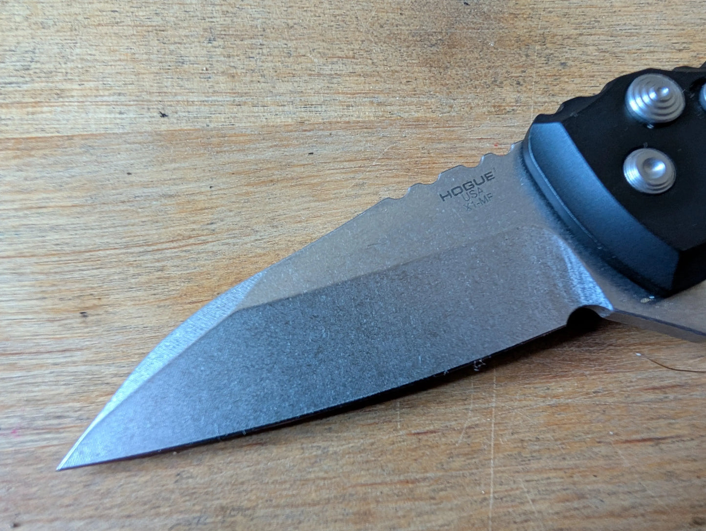 HOGUE X1 Microflip Couteau pliant Button Lock CPM 154 MUGEN KNIVES