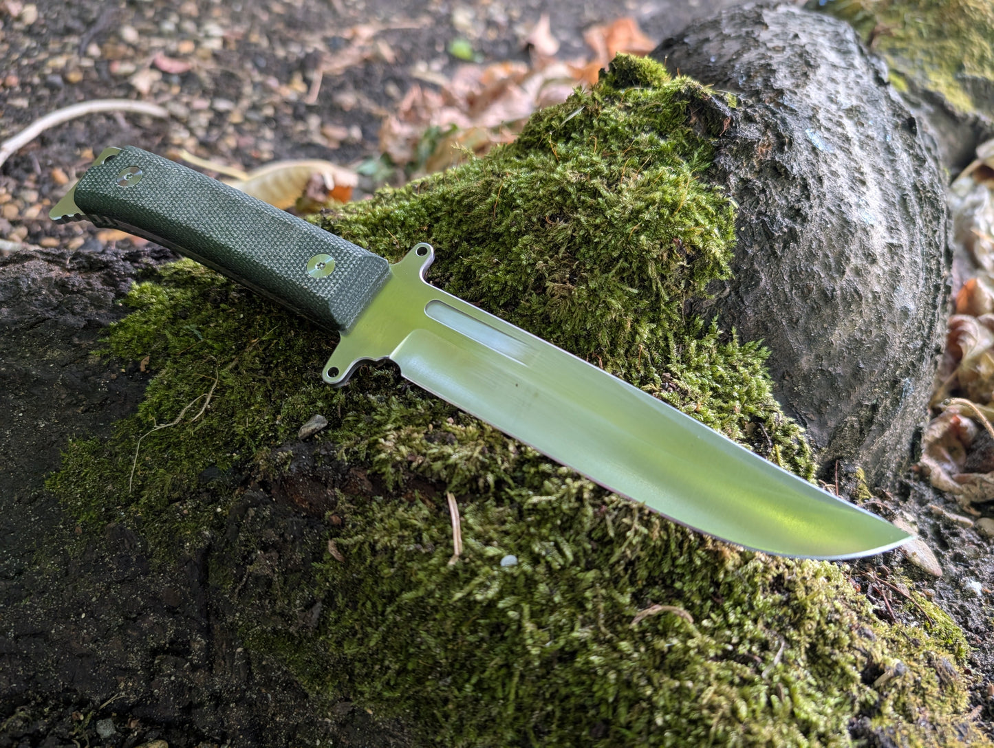 KORO - MICARTA VERT/ 14C28N - Couteau fixe MUGEN KNIVES