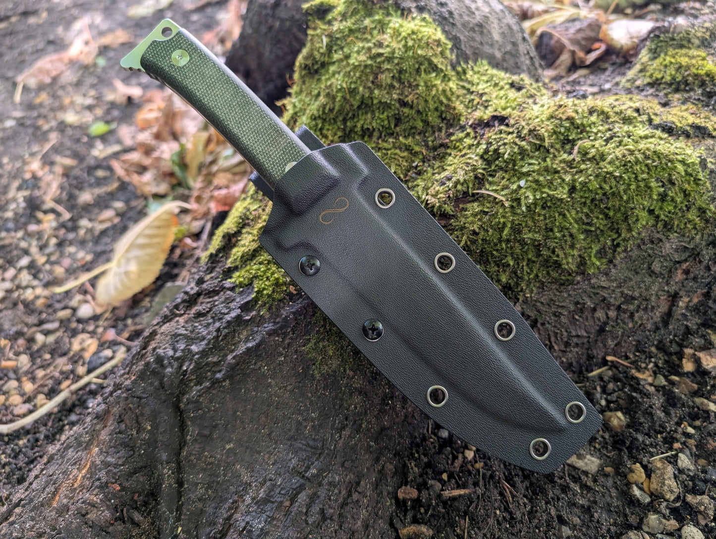 KORO - MICARTA VERT/ 14C28N - Couteau fixe MUGEN KNIVES