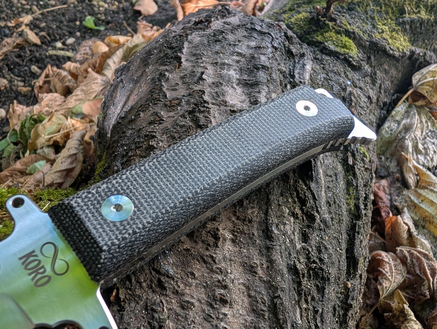 KORO - MICARTA NOIR / 14C28N - Couteau fixe MUGEN KNIVES