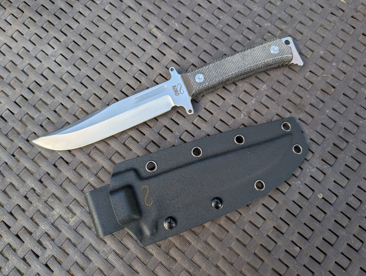 KORO - MICARTA NOIR / 14C28N - Couteau fixe MUGEN KNIVES