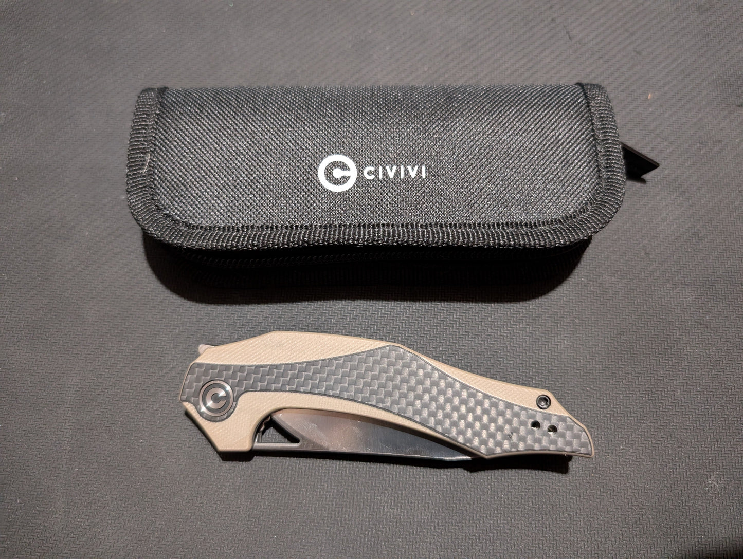 CIVIVI PLETHIROS Couteau EDC D2 G10 / Fivre de carbone Linerlock MUGEN KNIVES