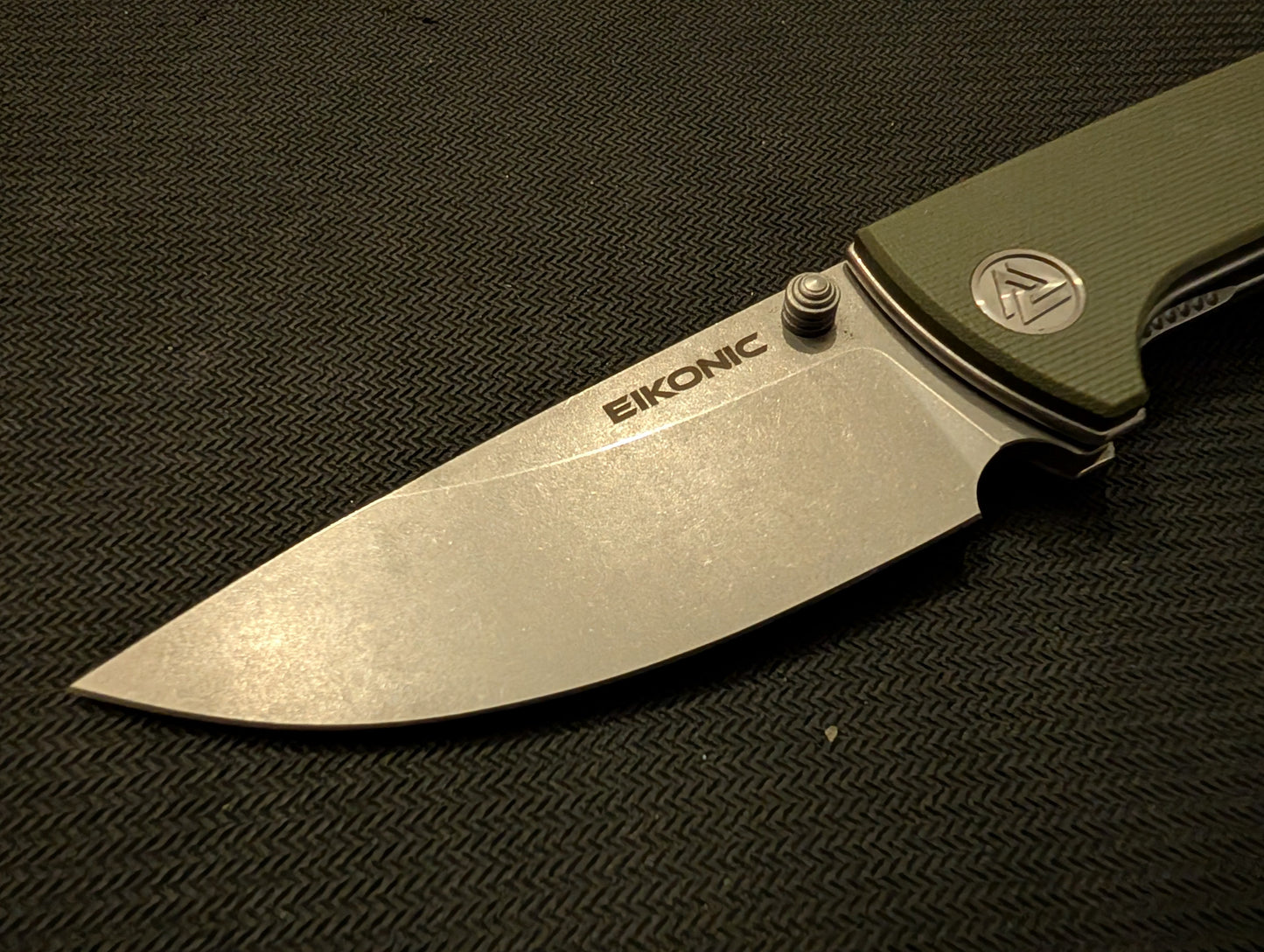 EIKONIC RCK9 Couteau EDC D2 G10 Linerlock Design RAMON CHAVEZ MUGEN KNIVES