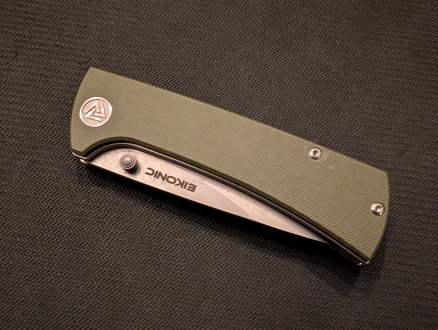 EIKONIC RCK9 Couteau EDC D2 G10 Linerlock Design RAMON CHAVEZ MUGEN KNIVES