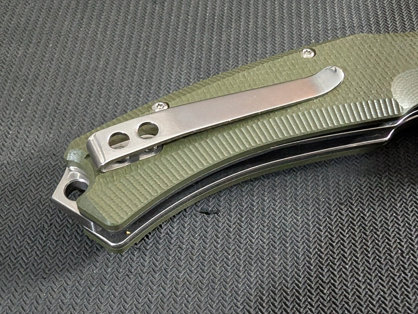 QSP SNIPE Couteau EDC D2 G10 Linerlock MUGEN KNIVES