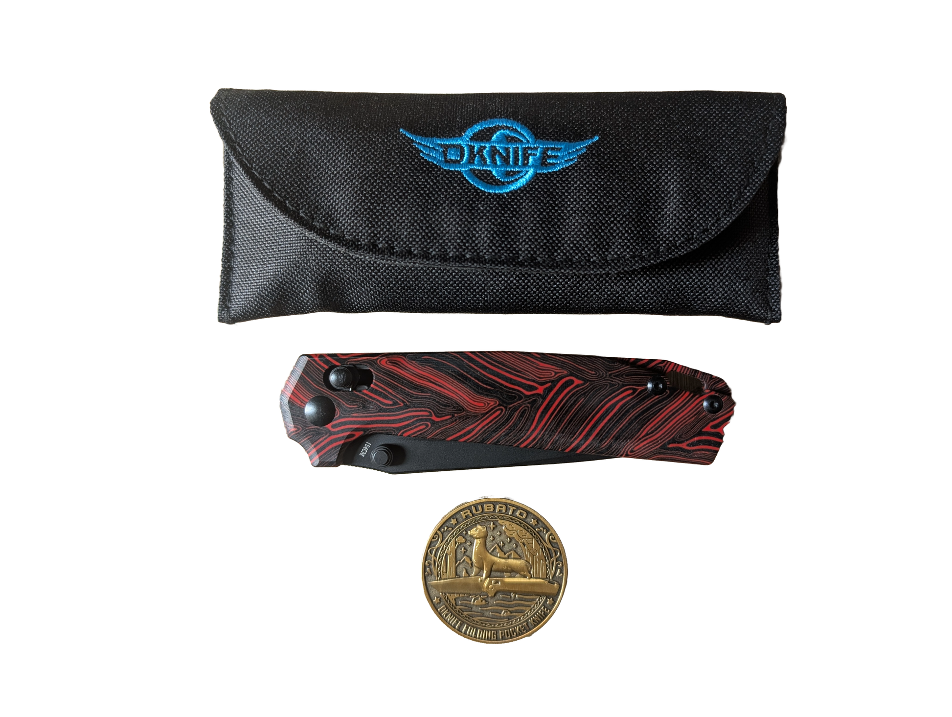 OKNIFE RUBATO couteau pliant EDC Rail Lock 154CM Damascus G10 MUGEN KNIVES
