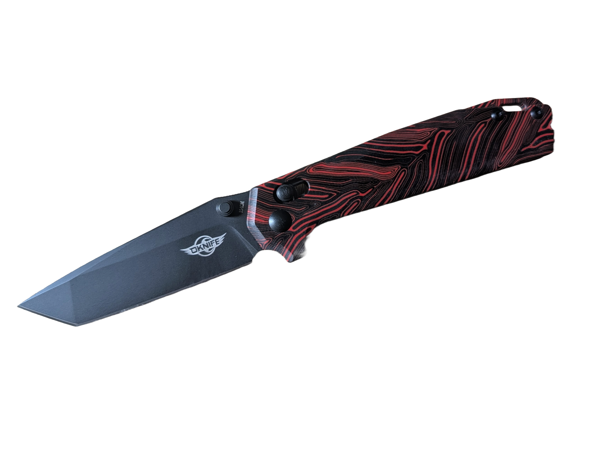 OKNIFE RUBATO couteau pliant EDC Rail Lock 154CM Damascus G10 MUGEN KNIVES