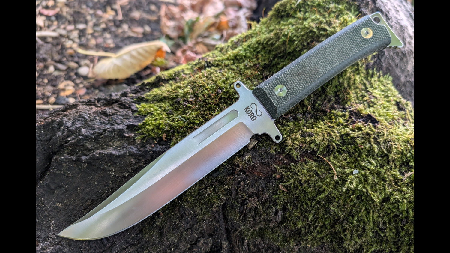 KORO - MICARTA VERT/ 14C28N - Couteau fixe MUGEN KNIVES