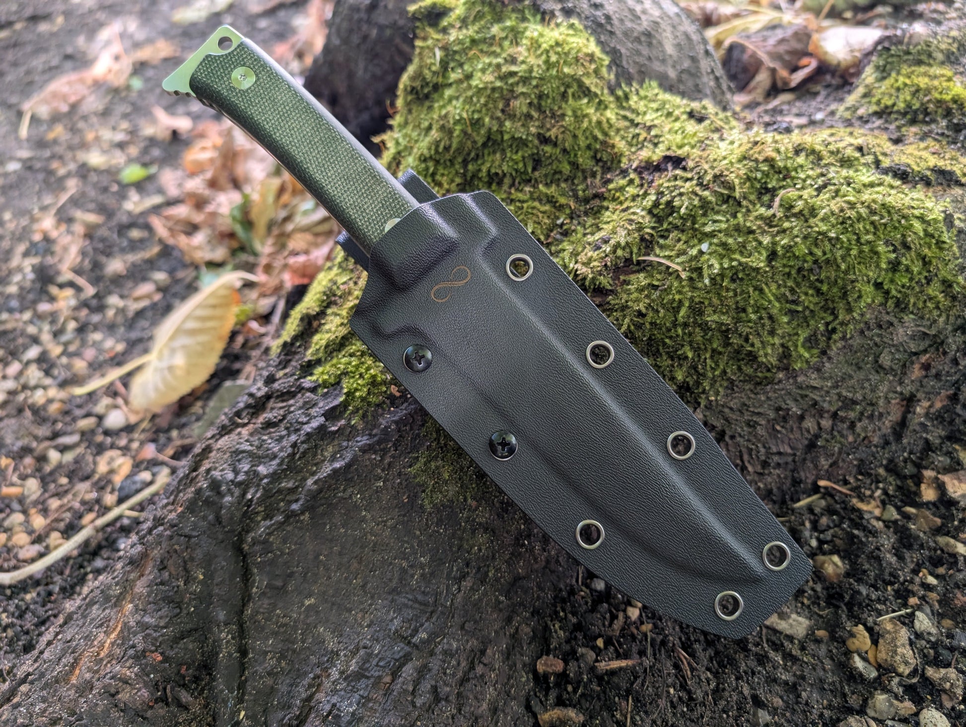 KORO - MICARTA VERT/ 14C28N - Couteau fixe MUGEN KNIVES