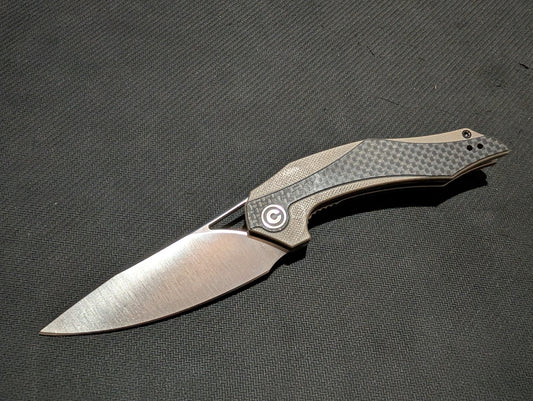 CIVIVI PLETHIROS Couteau EDC D2 G10 / Fivre de carbone Linerlock MUGEN KNIVES