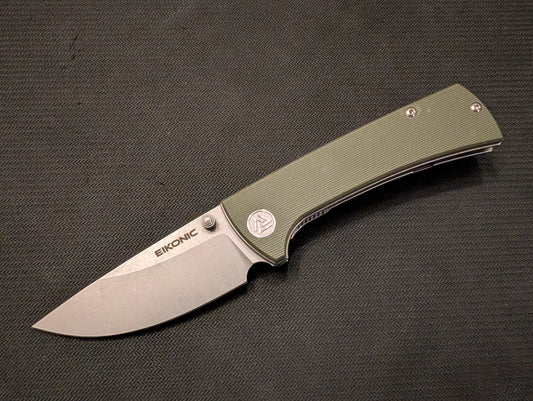EIKONIC RCK9 Couteau EDC D2 G10 Linerlock Design RAMON CHAVEZ MUGEN KNIVES