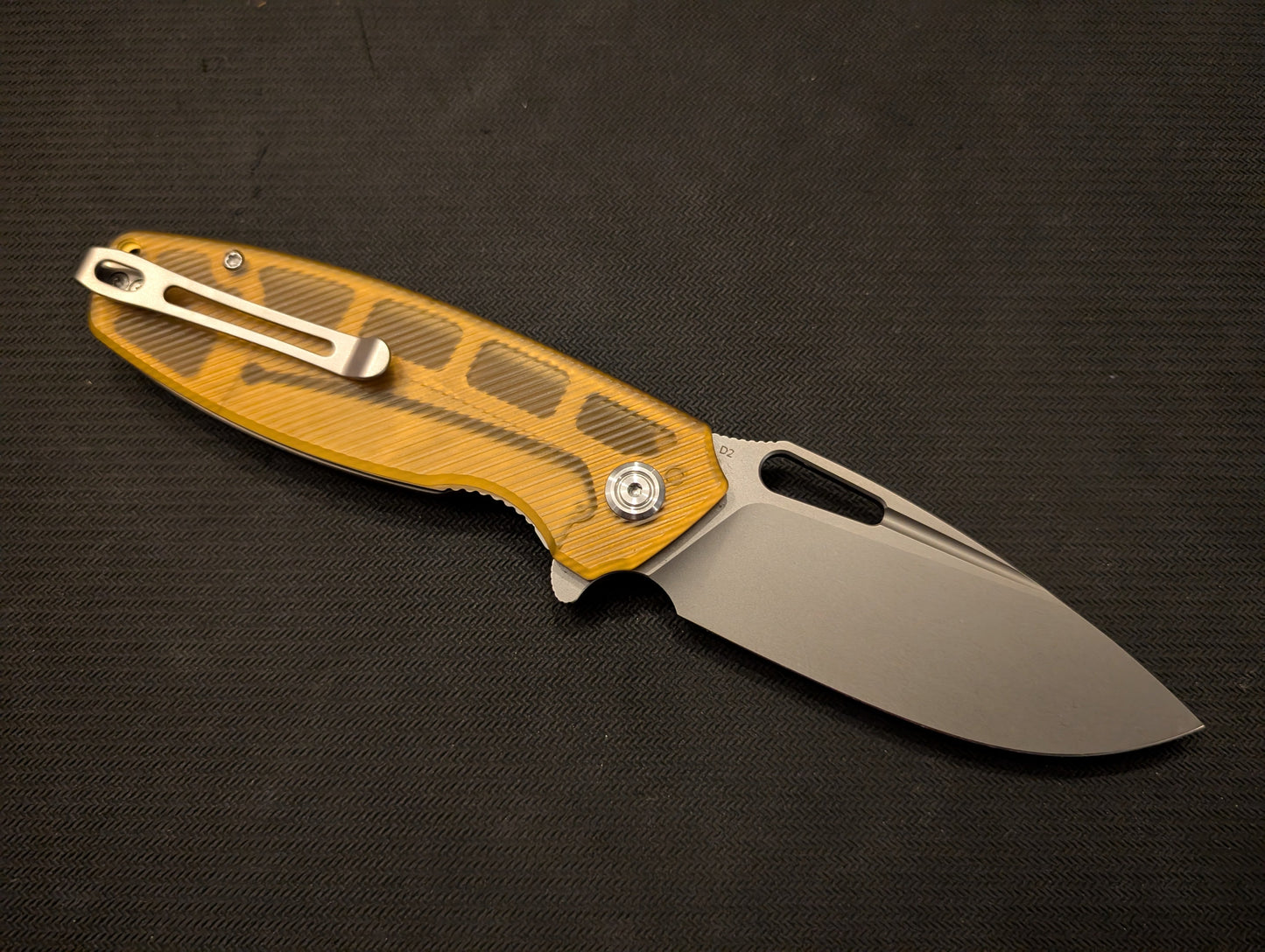 KUBEY TITYUS Couteau EDC 14C28N ULTEM Linelock MUGEN KNIVES