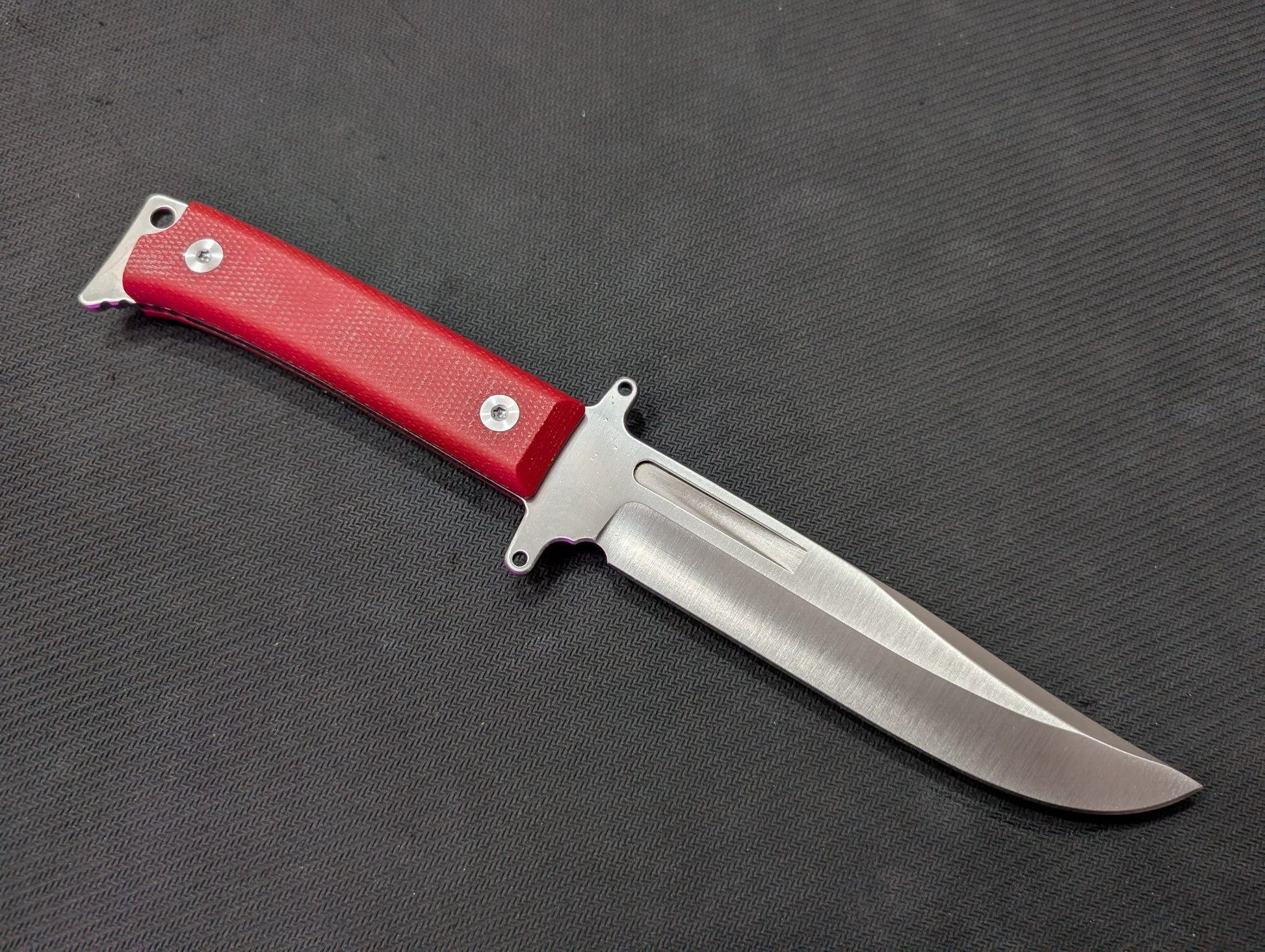KORO - MICARTA ROUGE / 14C28N - Couteau fixe MUGEN KNIVES