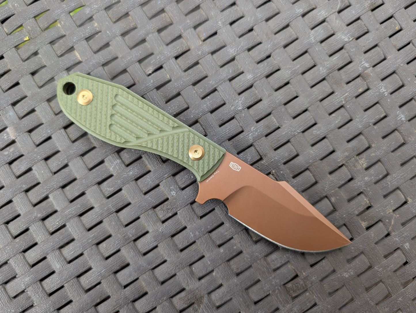 TENABLE TINY DANCER Couteau Fixe EDC D2 G10 MUGEN KNIVES