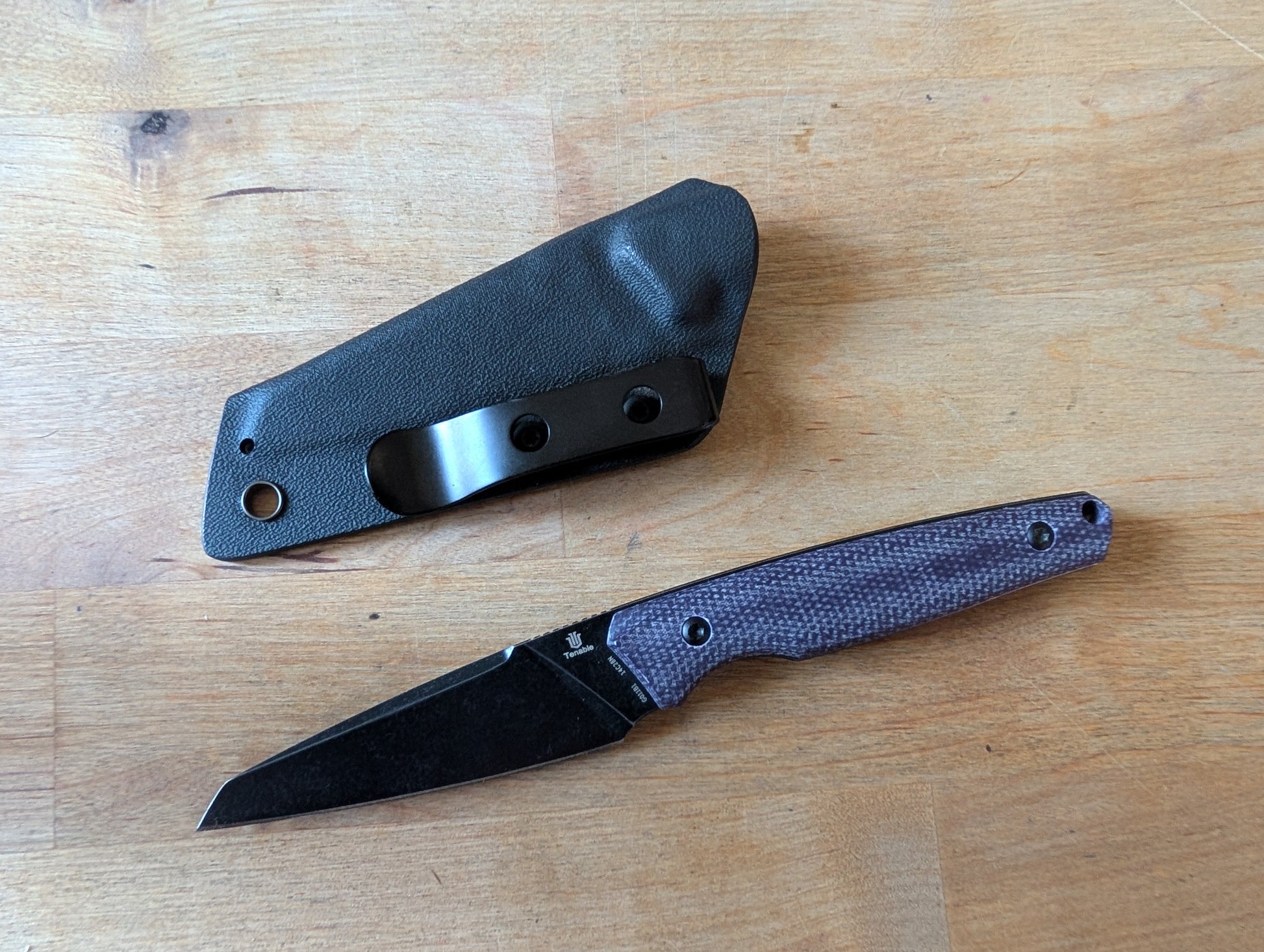 TENABLE PARR Couteau Fixe EDC 14c28n Micarta MUGEN KNIVES