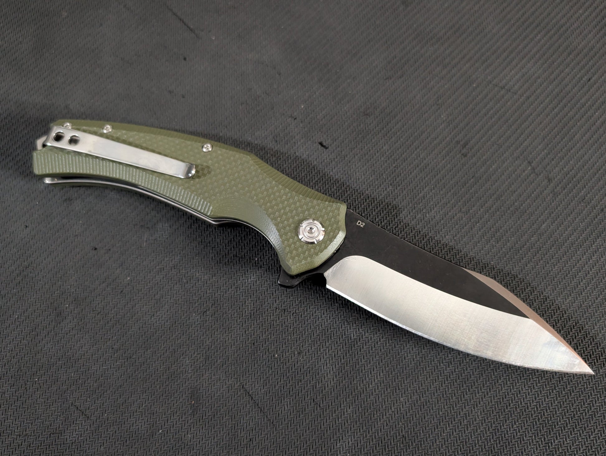 QSP SNIPE Couteau EDC D2 G10 Linerlock MUGEN KNIVES