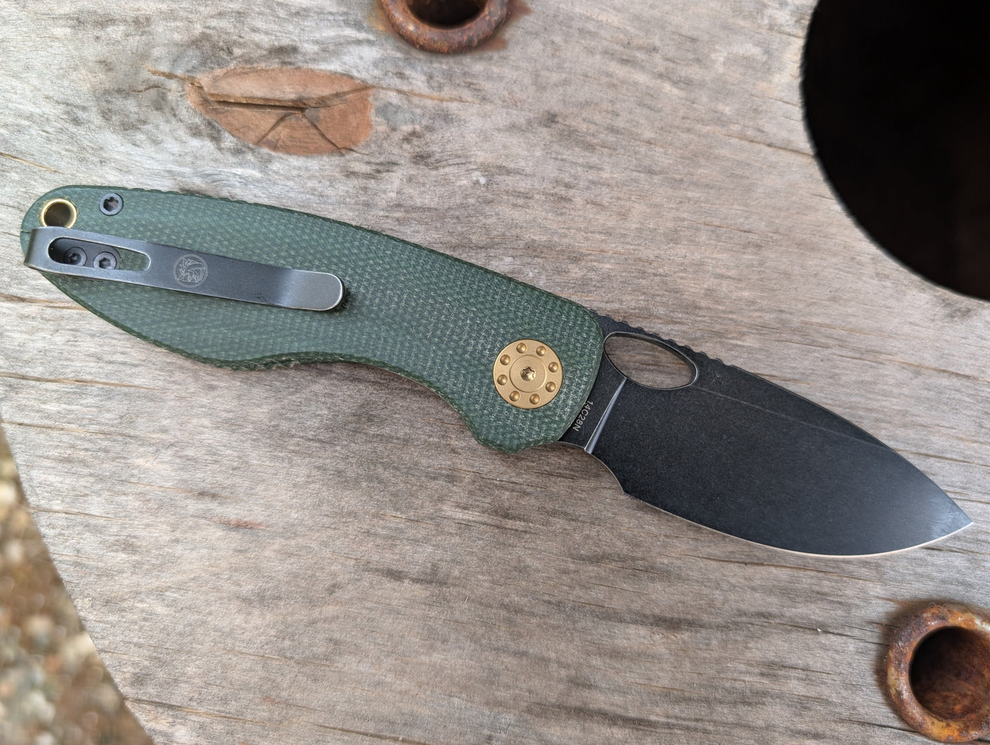 VOSTEED ACORN Couteau EDC 14C28N Micarta Linerlock MUGEN KNIVES