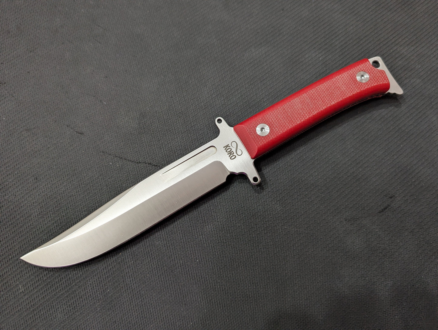 KORO - MICARTA ROUGE / 14C28N - Couteau fixe MUGEN KNIVES