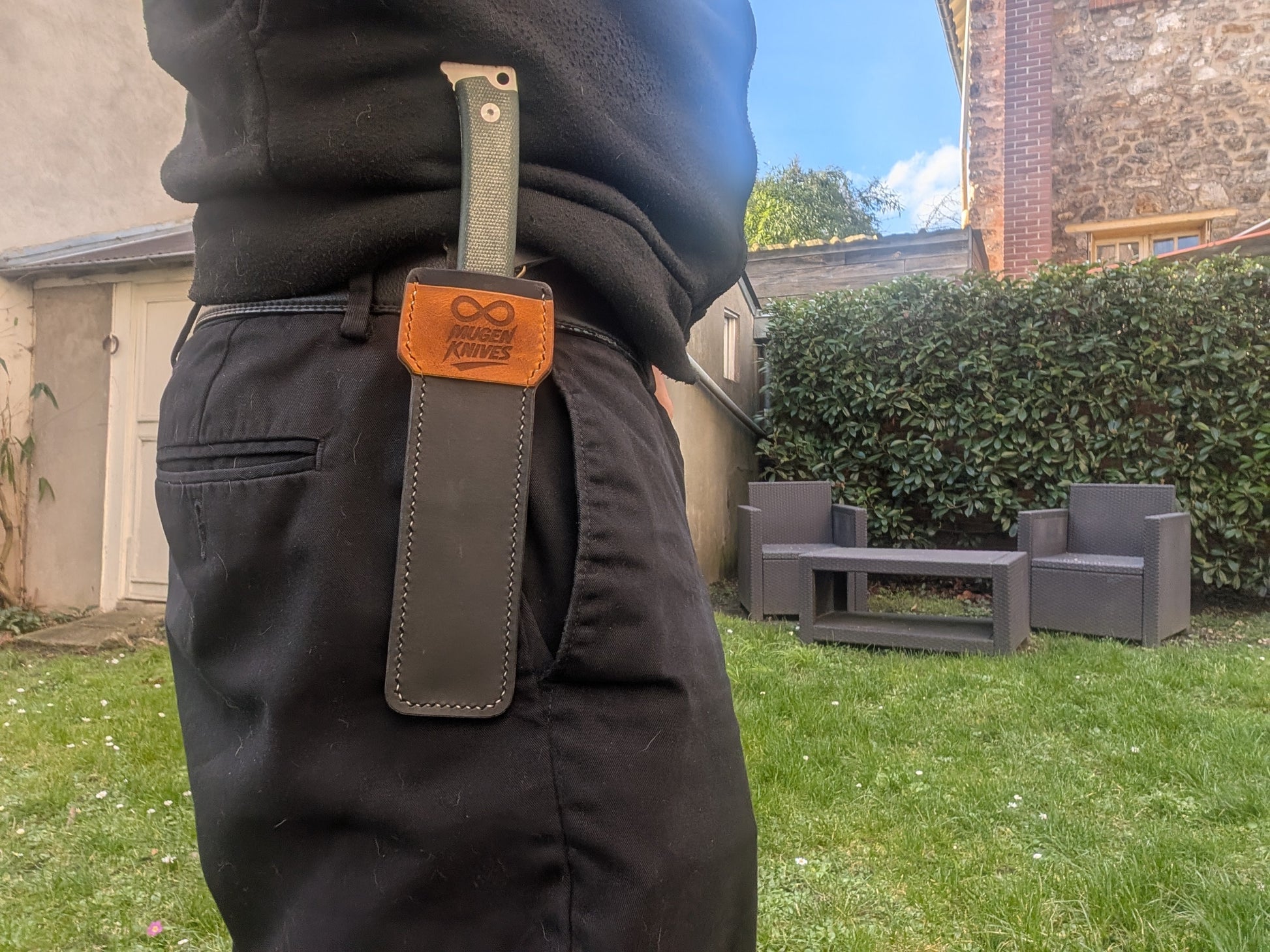 PACK KORO+ ETUI CUIR NATURE ET ACIER MUGEN KNIVES