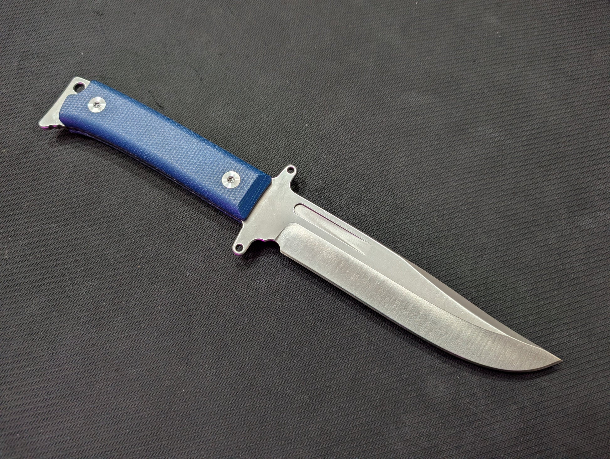 KORO - MICARTA BLEU / 14C28N - Couteau fixe MUGEN KNIVES