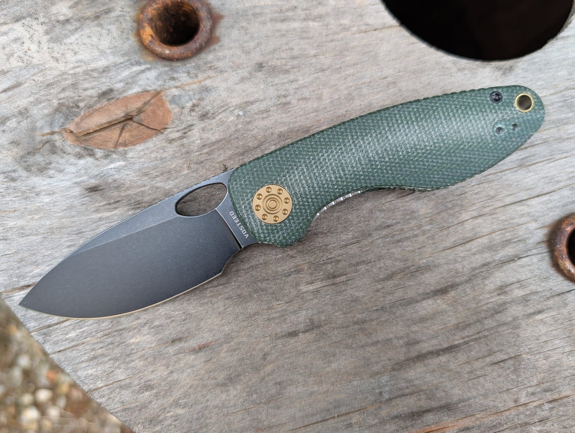 VOSTEED ACORN Couteau EDC 14C28N Micarta Linerlock MUGEN KNIVES