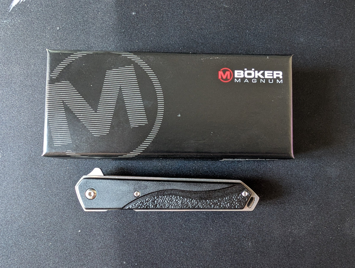 BOKER MAGNUM JAPANESE IRIS Couteau EDC 440C Aluminiul Linerlock MUGEN KNIVES