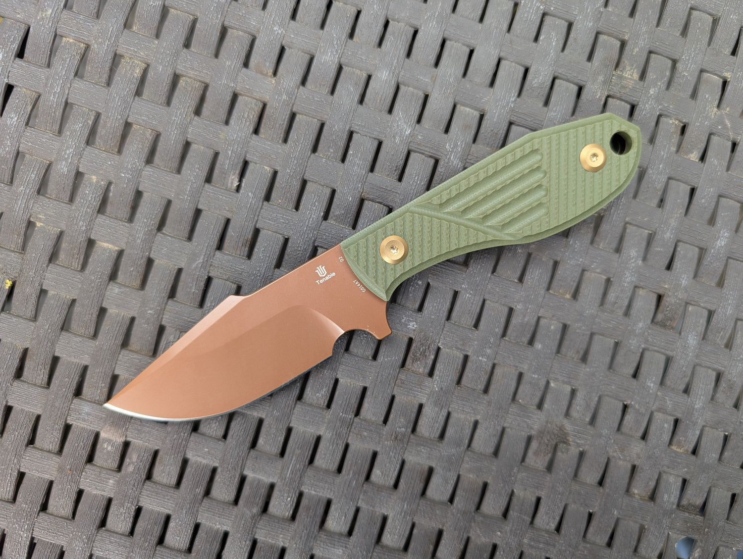 TENABLE TINY DANCER Couteau Fixe EDC D2 G10 MUGEN KNIVES